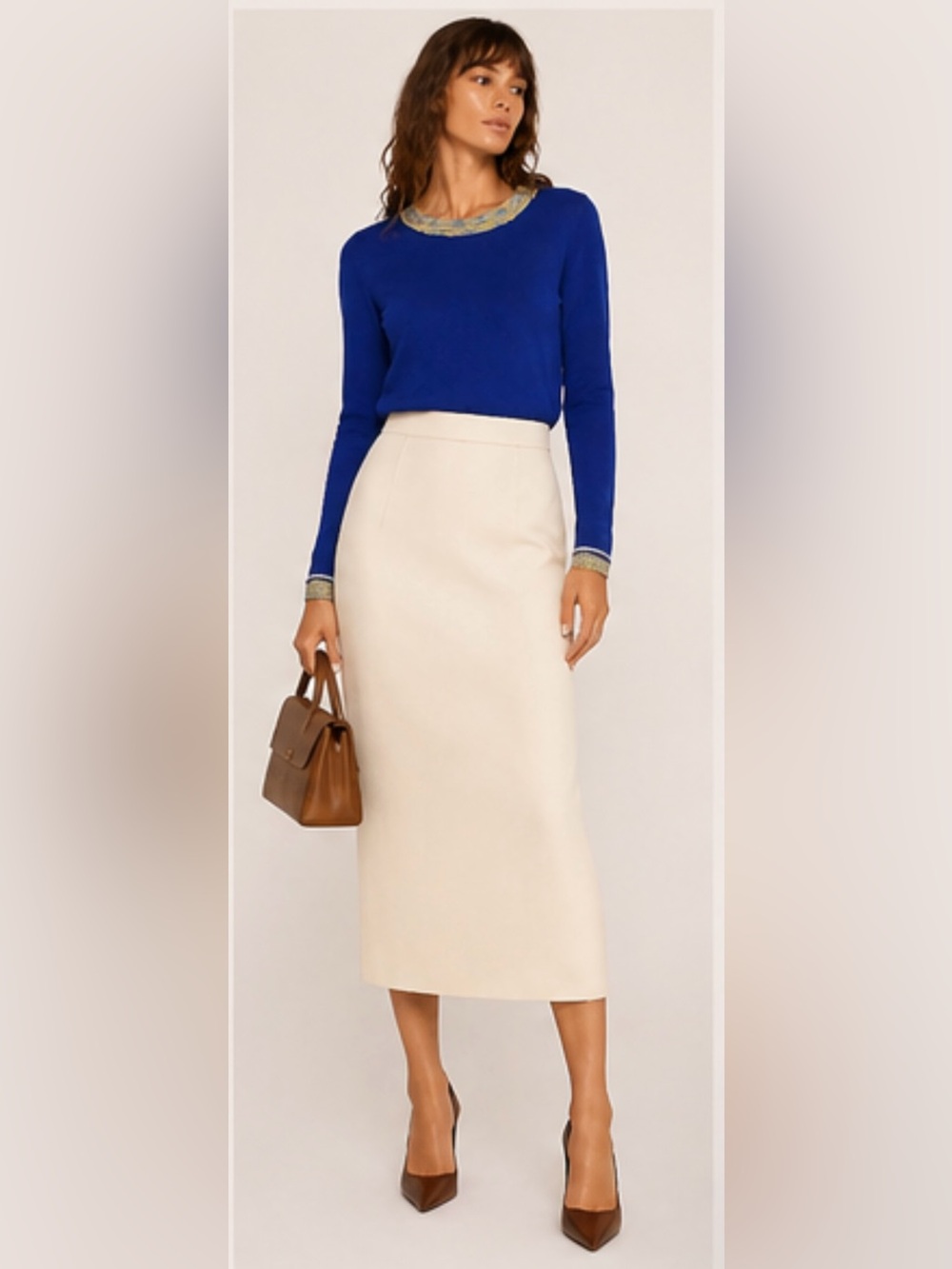 $1145 Rare Vintage Missoni Royal Blue Cashmere Knit Top